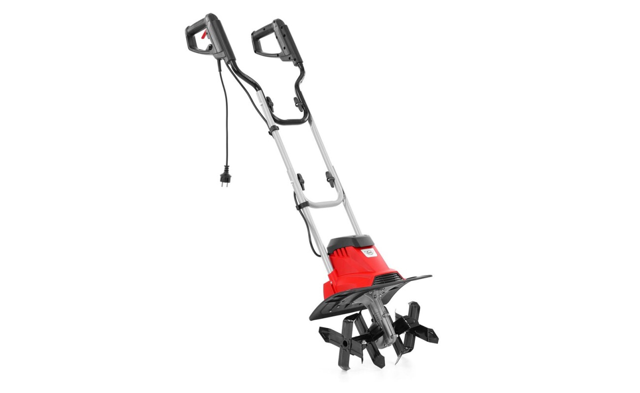 Electric cultivator with 36 cm working width. 1050 W power input. 4x4 cultivation blades. Weight 7.6 kg.