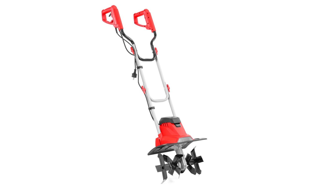 Electric cultivator with 36 cm working width. 1050 W power. 4x4 cultivation knives. Weight 7.6 kg.