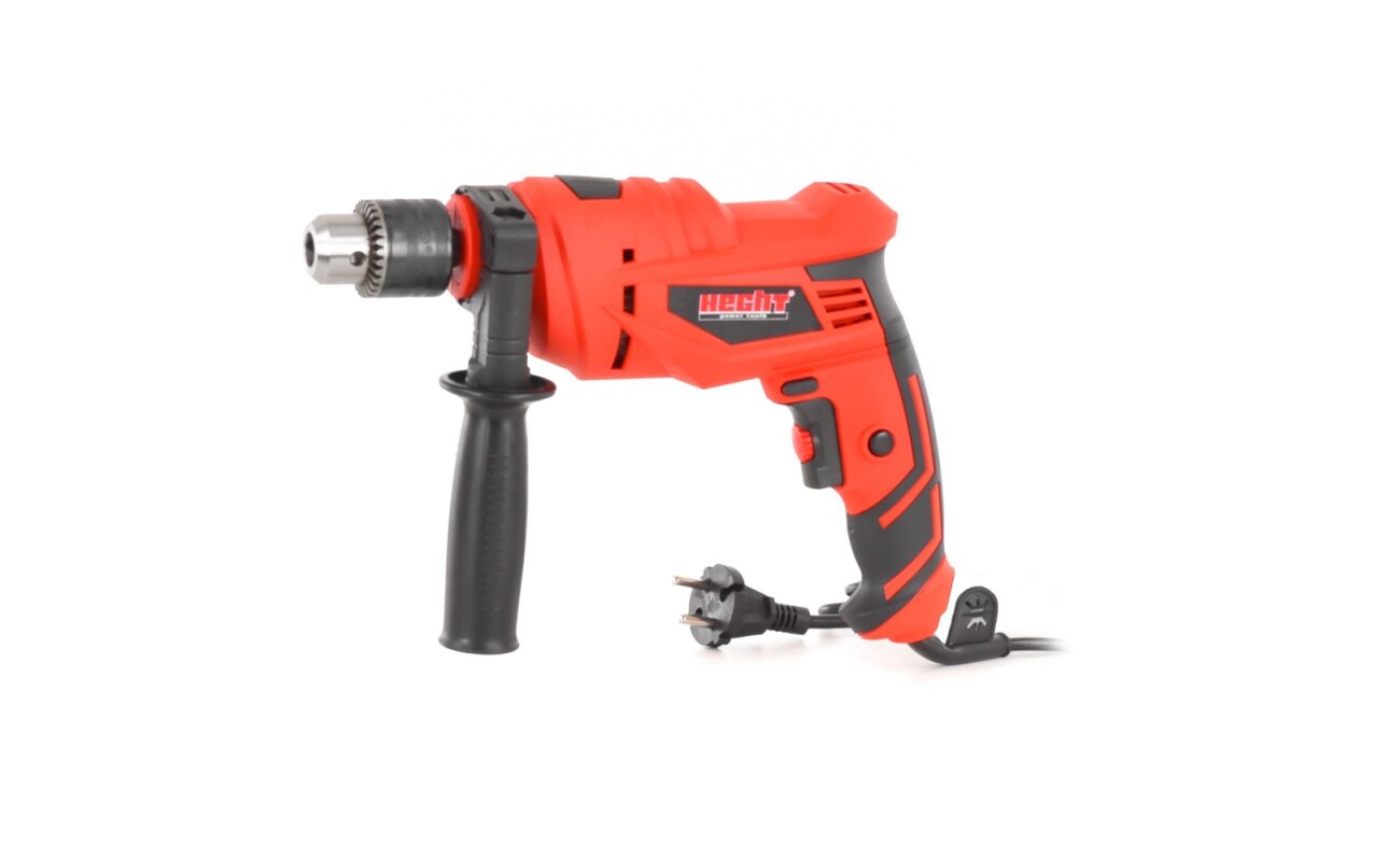 Electric drill with impact driver. Power 650 W. Speed without load 0-3000/min. Max. drilling diameter iron 13 mm. Impact hammer 0-48000 rpm. Weight 1