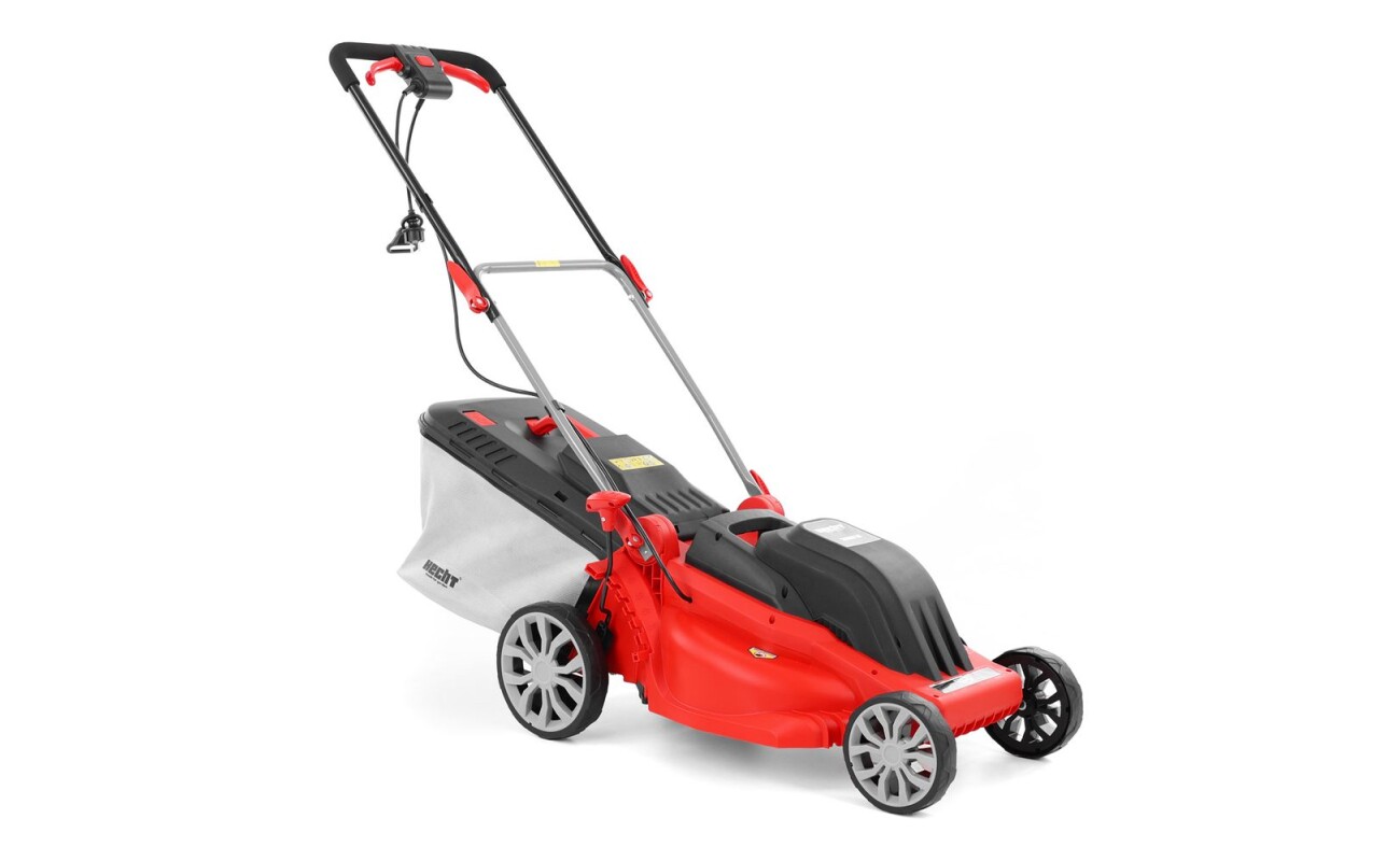 Electric lawn mower with 44 cm cutting width. 2000 W power. Turbo motor. 45 l collection bag. Suitable for mowing areas up to approx. 750 m2.