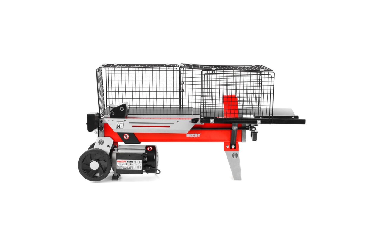 Electric horizontal log splitter with 2200 W power input. Log length up to 52 cm. Log diameter up to 25 cm. Splitting force 5 tonnes. Weight 50 kg.