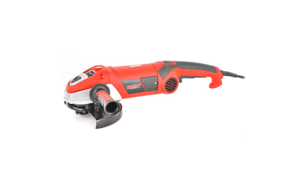 Angle grinder with power input 2350 W. Blade diameter 230 mm. Max. speed without load 6500 rpm. Mounting size M14. Soft-start. Quick release disc guard. Rotary handle.