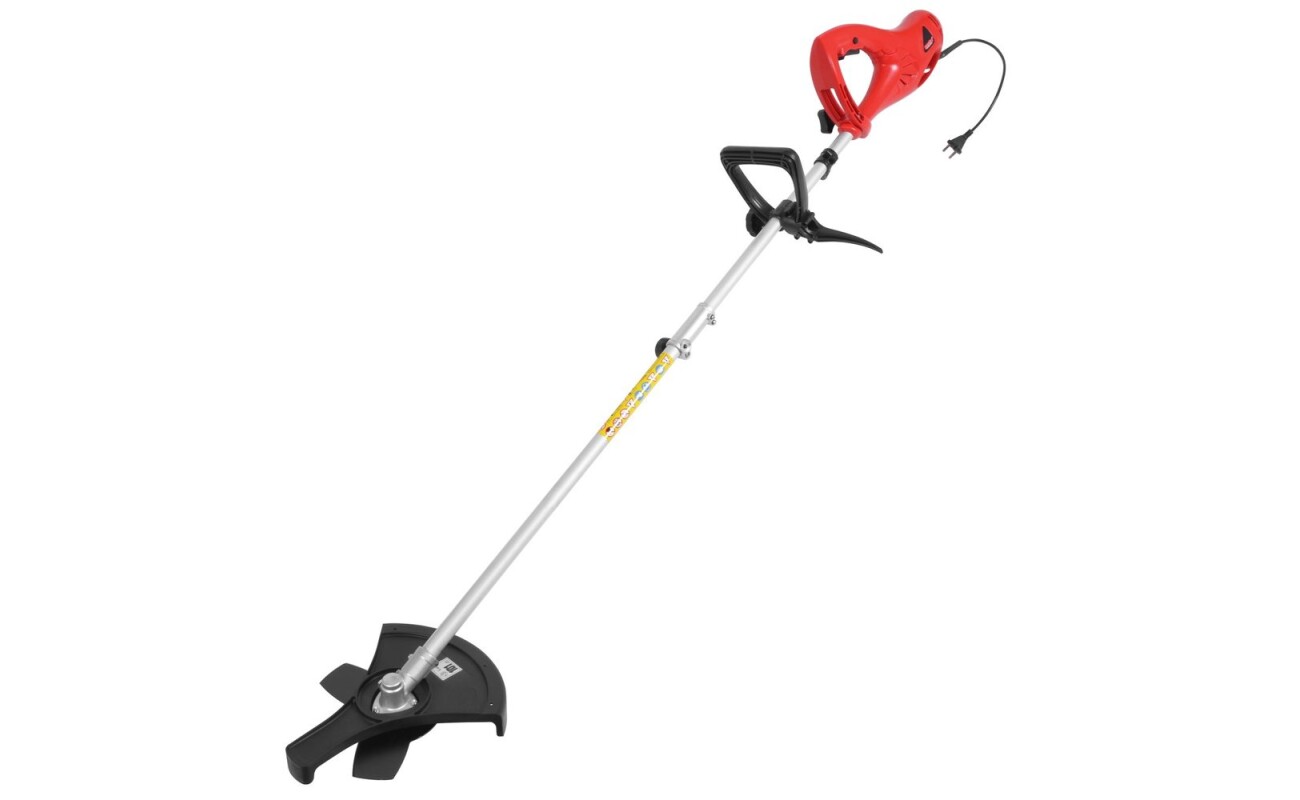 Electric powered trimmer /&nbsp;brush cutter with power input 1200 W&nbsp;and working width 38 cm. Separable shaft. Package also contains: string head