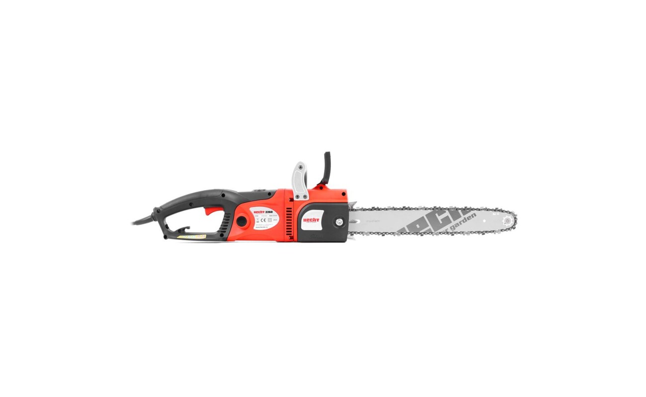 Electric chain saw with input 2400 W. Length of rail 40 cm. Weight 5.6 kg. Soft-start.