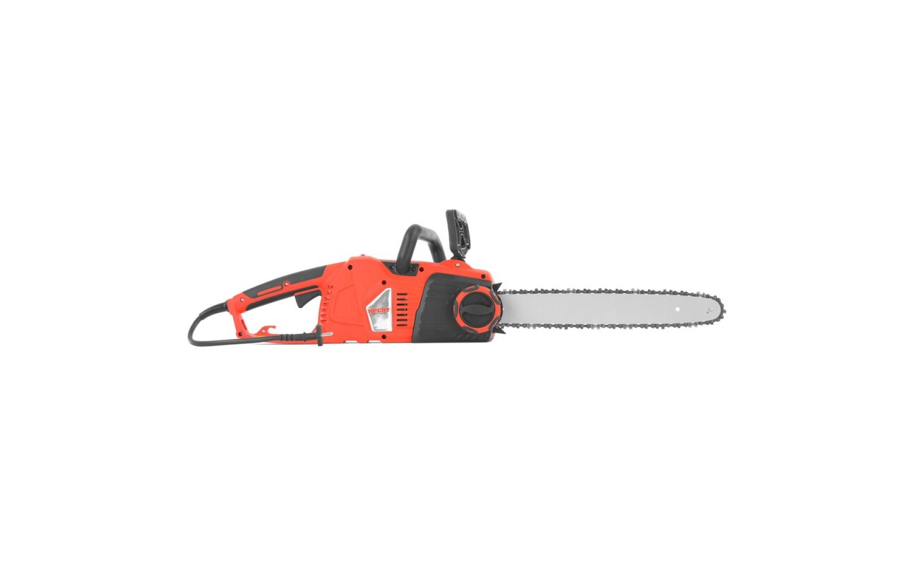 Electric powered chainsaw with power input 2400W. Equipped with 40 cm bar with micro 3/8&ldquo; chain. Quick bar/chain demounting by hand. SOFT-START.