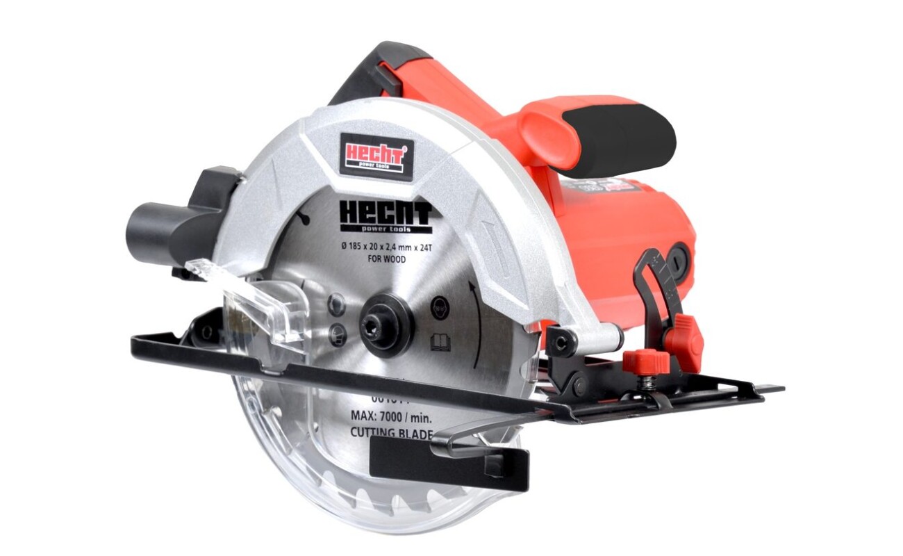Hand-held electric circular saw. Power consumption 1650 W. Blade diameter 185 mm. Cutting depth 62 mm. Weight 3