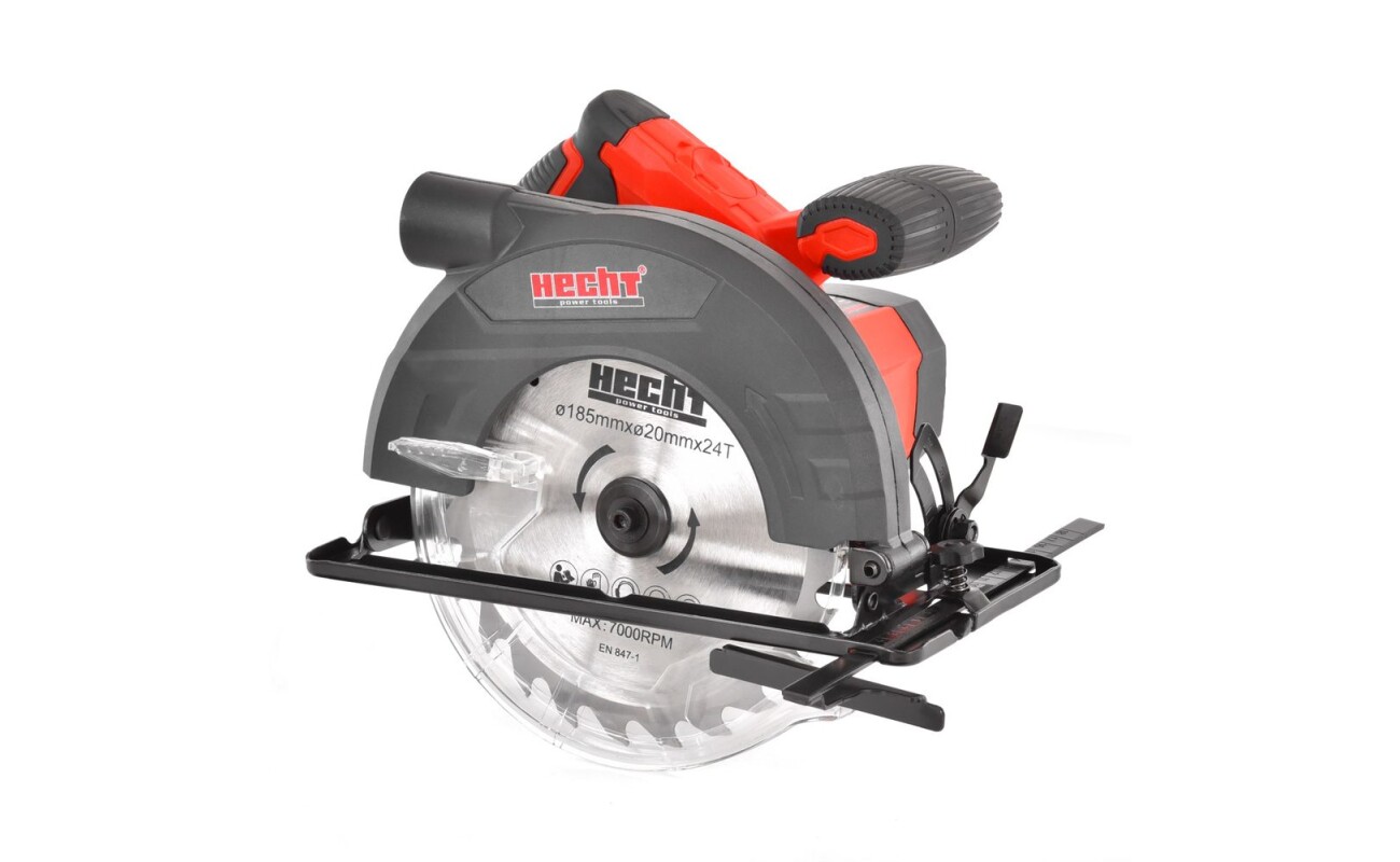 Hand-held electric circular saw. Power consumption 1200 W