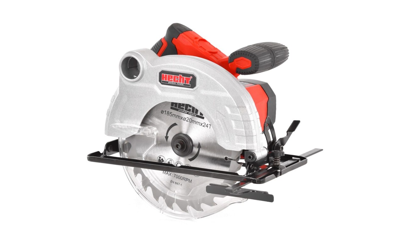 Hand-held electric circular saw. Power consumption 1400 W