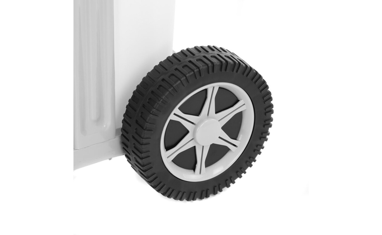 5 cm diameter.&nbsp;Equipped with big plastic 60 litres collection box. Crushing with crushing roller Weight 29 kg