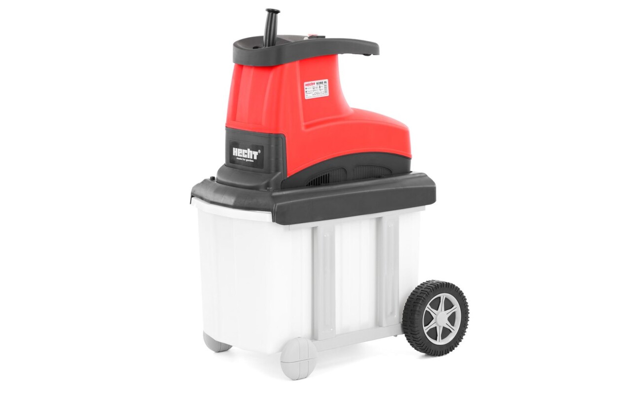Electric powered garden shredder with power input 2800 W.&nbsp;Suitable for cutting branches of up to 4