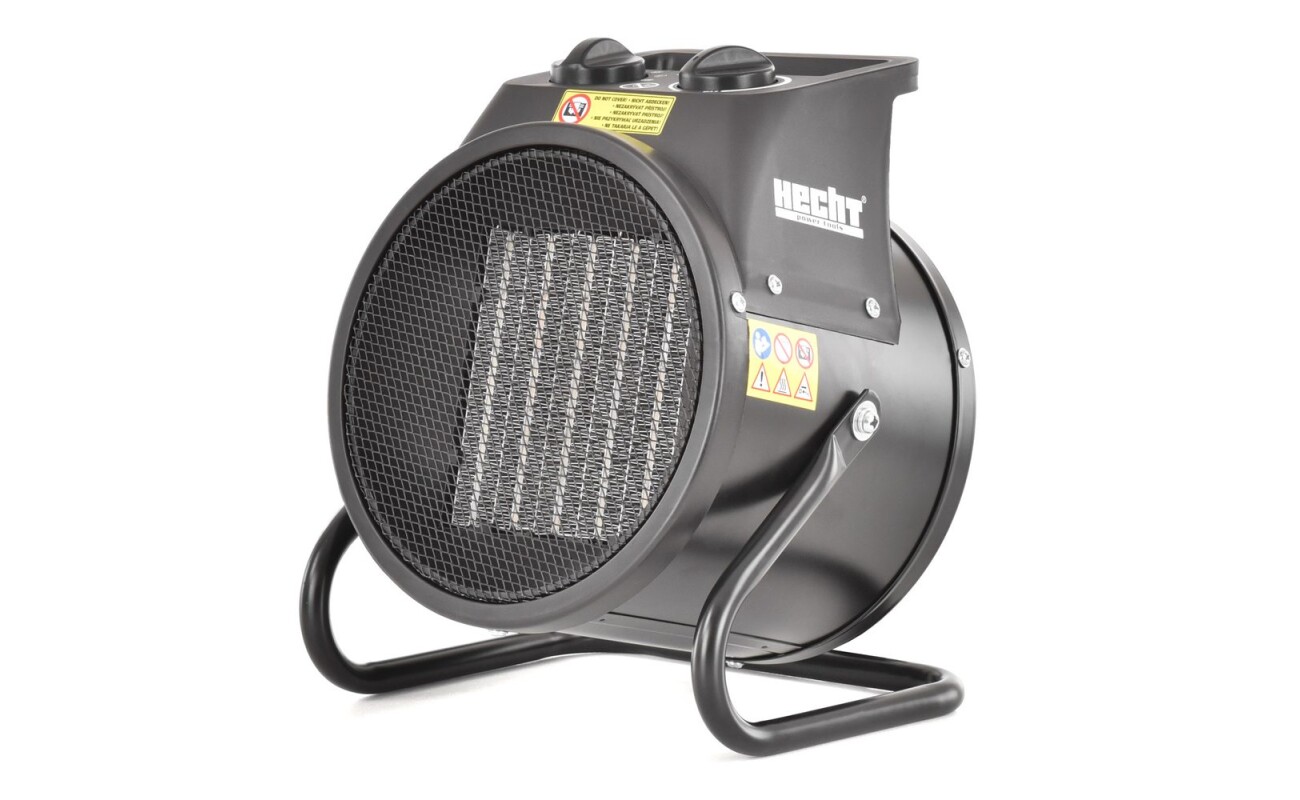 Electric heater with ceramic body. Power consumption 25/2000/3000 W. Heating space 30 m3. May be used as a fan.