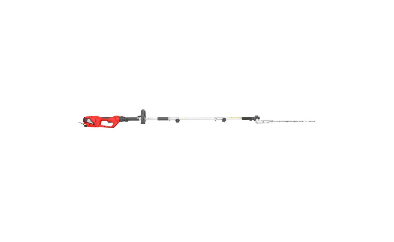 Electric powered hedge trimmer. Rotatable blade (-30&deg;to +90&deg;). Length up to 2