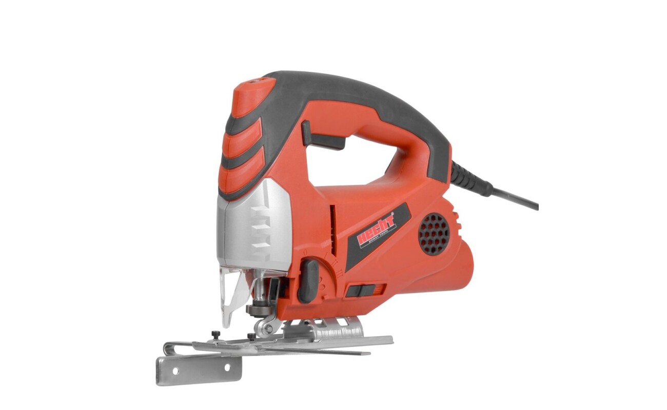 Electric jig saw. Power input 650 W. No load speed 800 - 3000 rpm. Cutting depth 65 mm (wood)