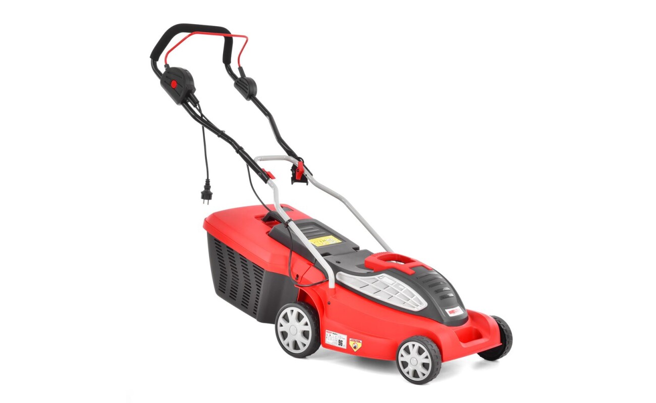 Electric powered rotary lawn mower&nbsp;with plastic chassis. Power input 1600 W&nbsp;and working width 38 cm. Suitable for areas of up to 700 m2.&nbsp;Central adjustment of cutting height. Turbo motor with high torque.