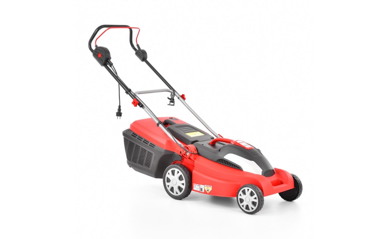 Electric lawn mower. Working width: 42 cm. Power input 1800 W. Collecting box: 50 l.