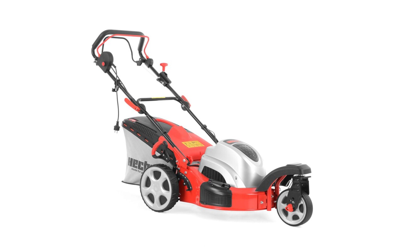Electric lawn mower with self propelled system. Working width: 46 cm. Power input 1800 W. Collecting box: 60 l.