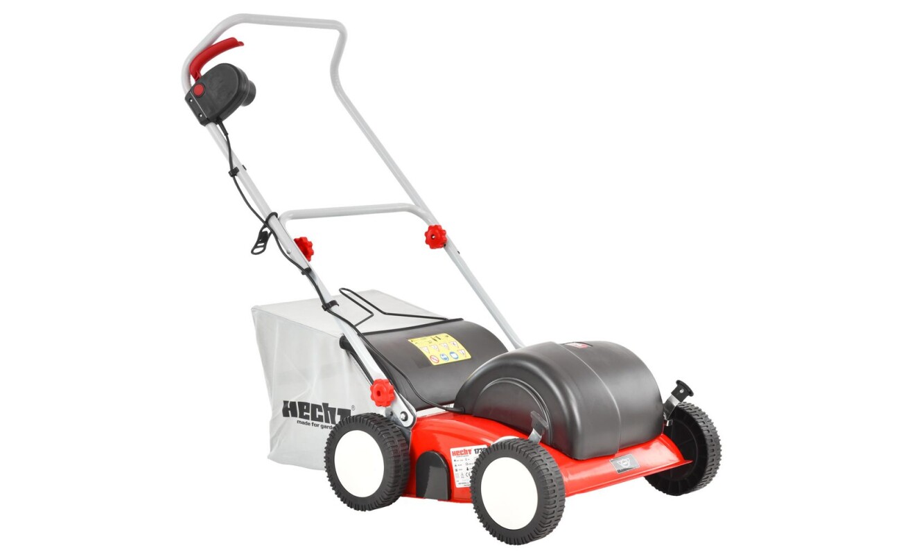 Electric scarifier with a range of 37 cm. Power consumption 1700 W. Basket volume 50 l. Suitable for areas up to approx. 1200 m2. 26 steel knives.