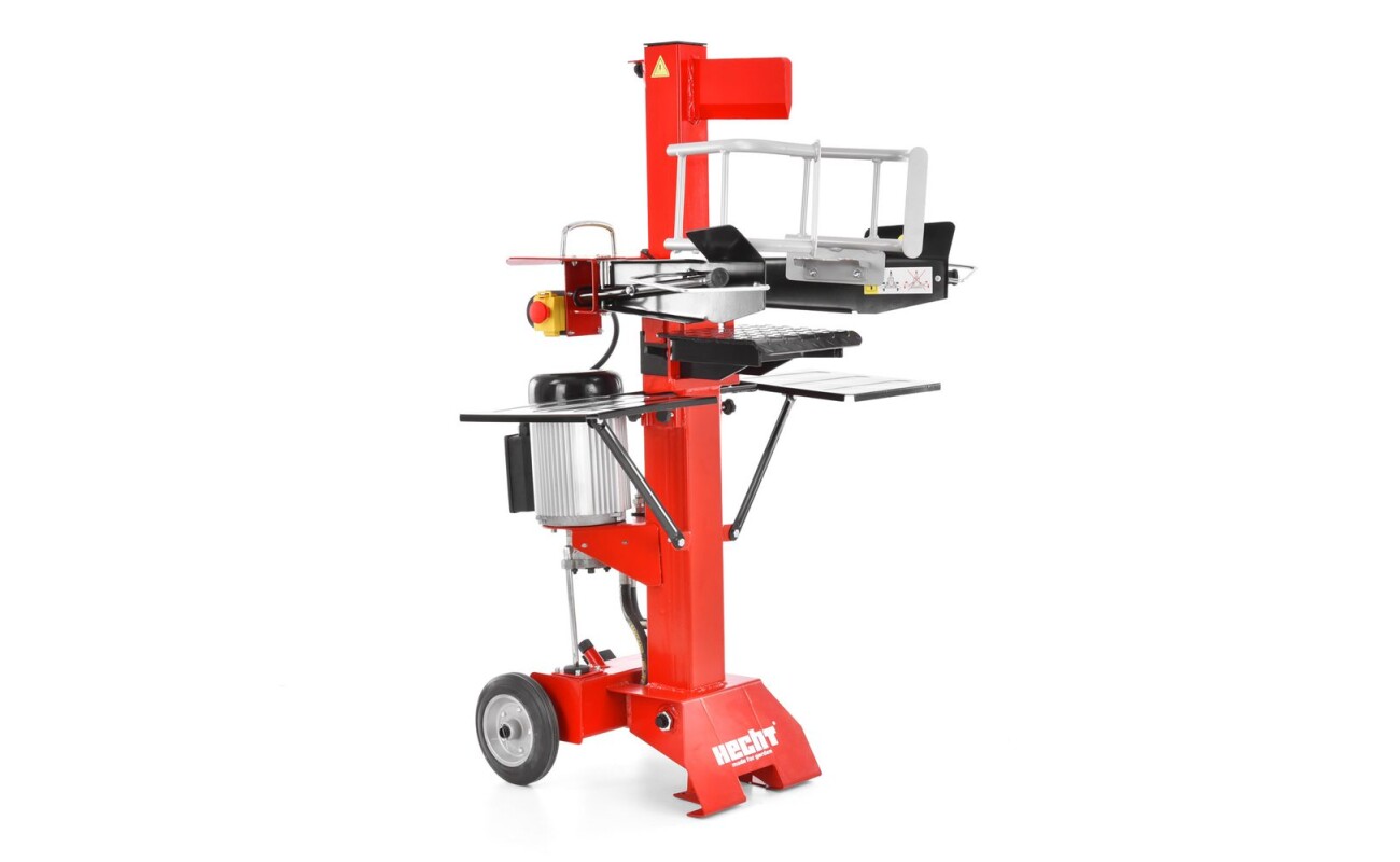 Electric wood splitter with a maximum pressure of 6 tons. Power input 2200 W. Log diameter up to 40 cm. Length up to 55 cm. Weight 105 kg.
