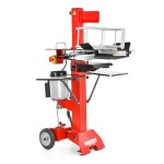 <p>Electric wood splitter with a maximum pressure of 6 tons. Power input 2200 W. Log diameter up to 40 cm. Length up to 55 cm. Weight 105 kg.</p>