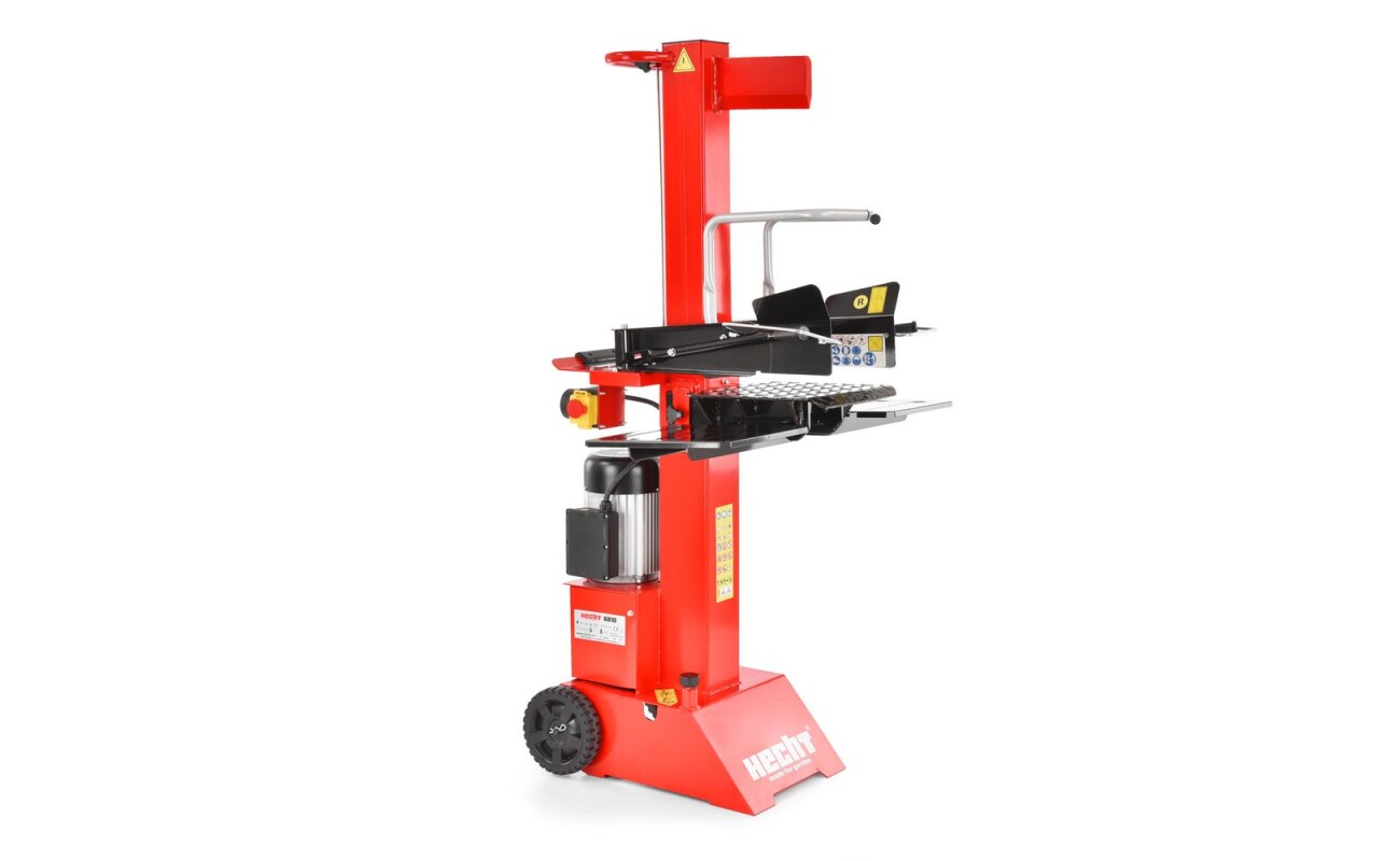 Electric log splitter with a maximum pressure of 8 tons. Power input 3000 W. Max. log diameter 30 cm. Maximum log length 55 cm. Weight 112 kg.