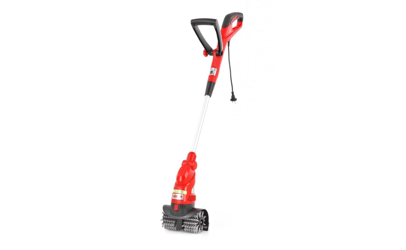 Electric weed sweeper 2in1. Suitable for larger areas. Power input 550 W. Working width 210 mm. Weight 2