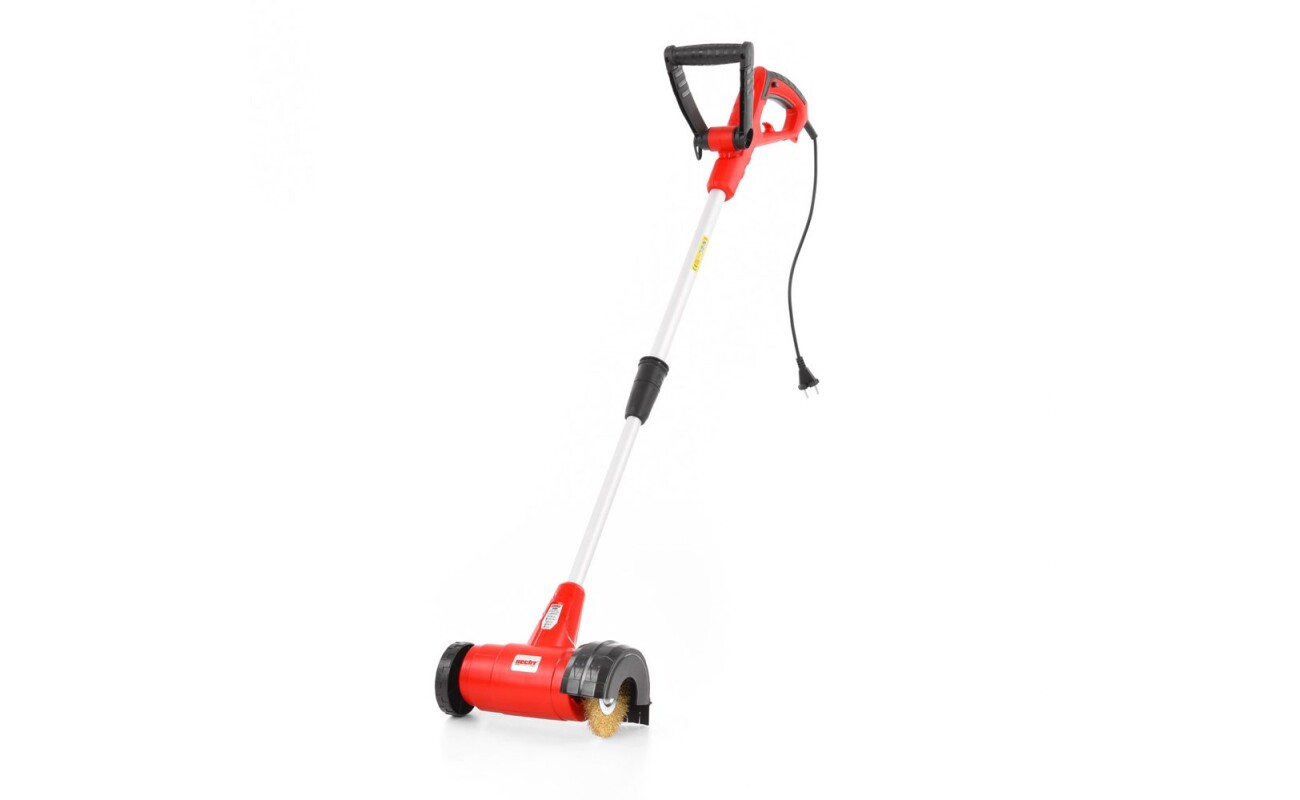 Electric cleaner removes weeds and dirt. Power input 400W. Supplied with plastic and wire brush. Weight 2