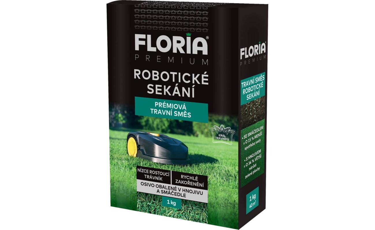 FLORIA Grass Seed Mix for robotic mowing is a carefully selected blend of high-quality grass species and varieties.