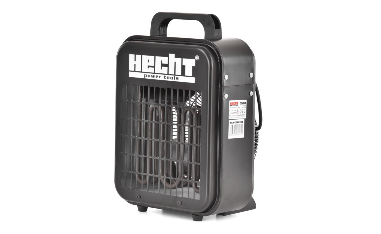 Electric powered heater with fan and thermostat. 1