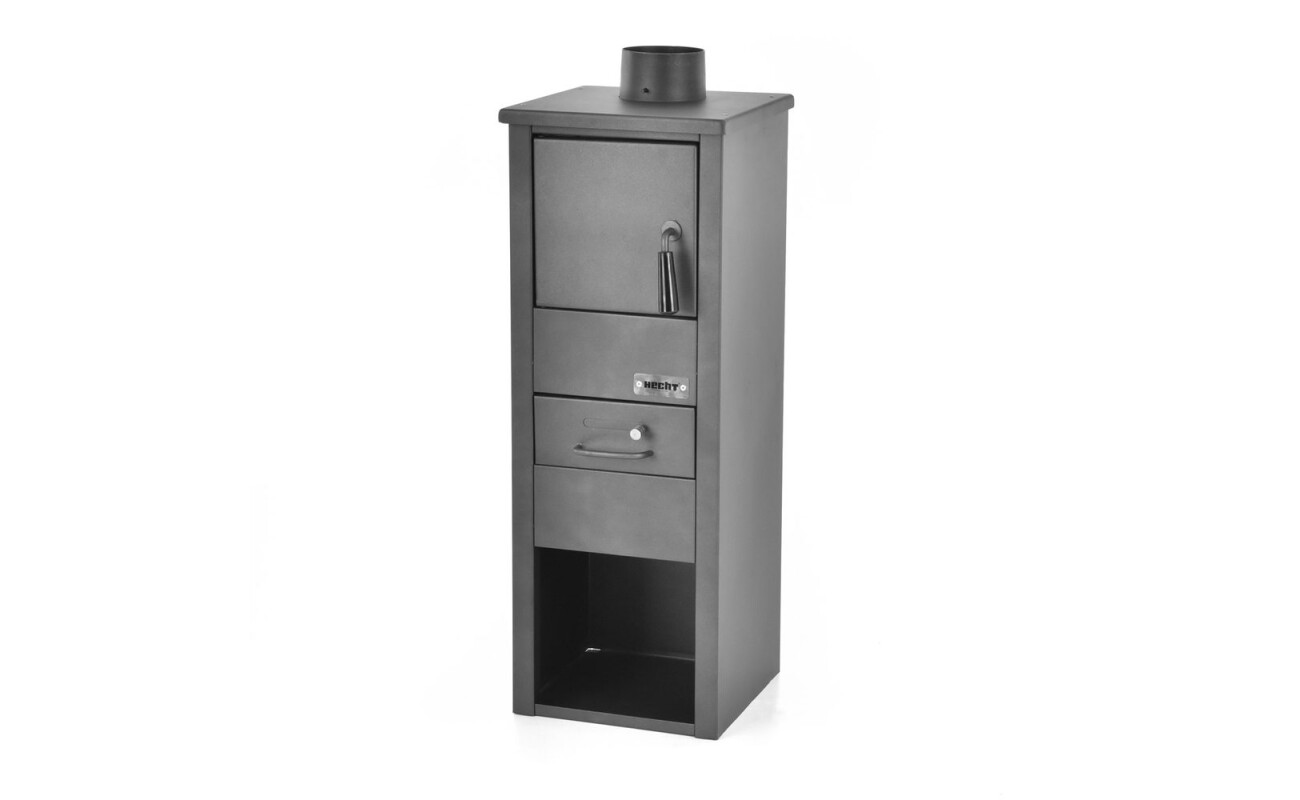 Steel stove with an output of 5 - 7 kW. Flue pipe: Ø 120 mm. Recommended fuel: wood