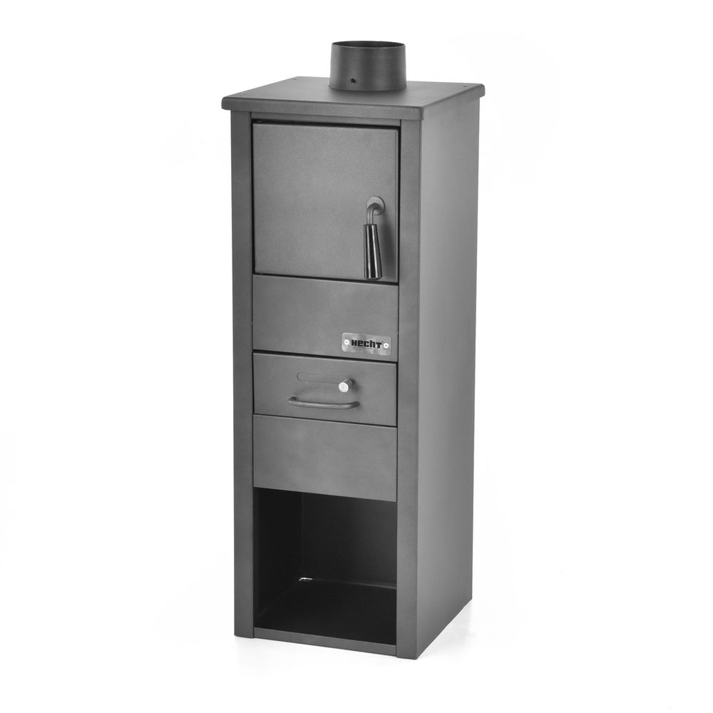 Fireplace stove - HECHT SPARKLIS Steel stove with an output of 5 - 7 kW. Flue pipe: Ø 120 mm. Recommended fuel: wood