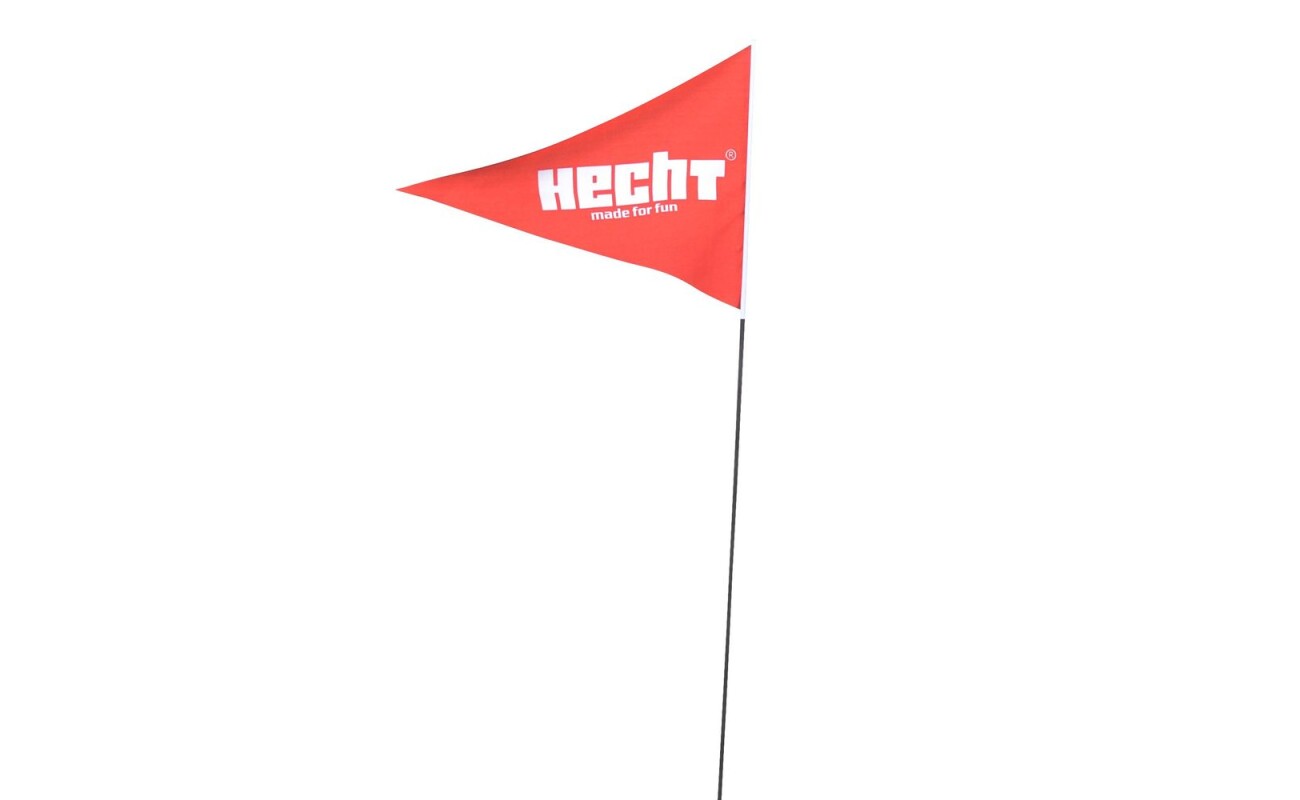 Flag HECHT on a long rod with a flexible attachment. Significantly increases the visibility of the small ATV´s for kids.