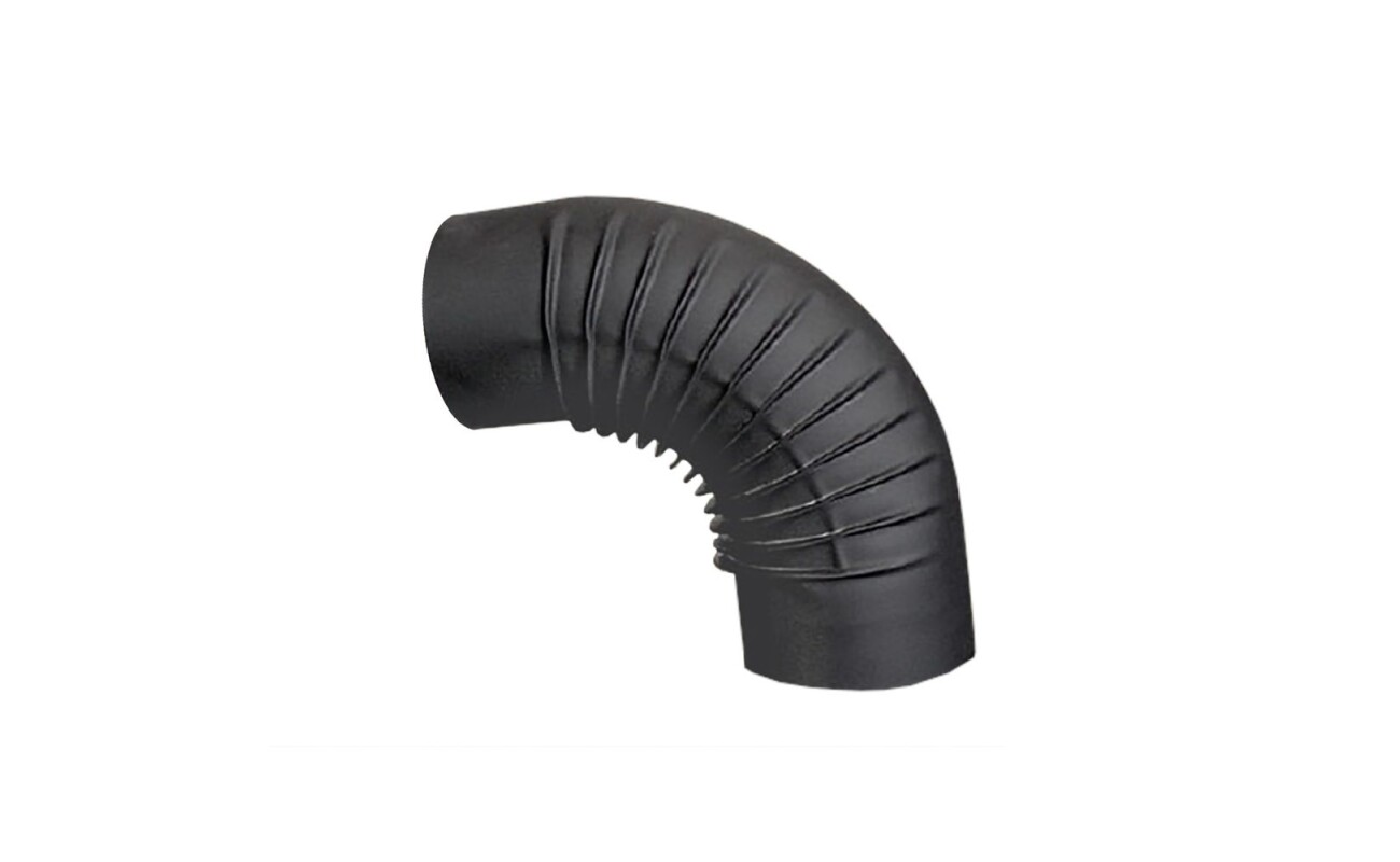 Flue elbow. Diameter 120 mm. Made in Europe.