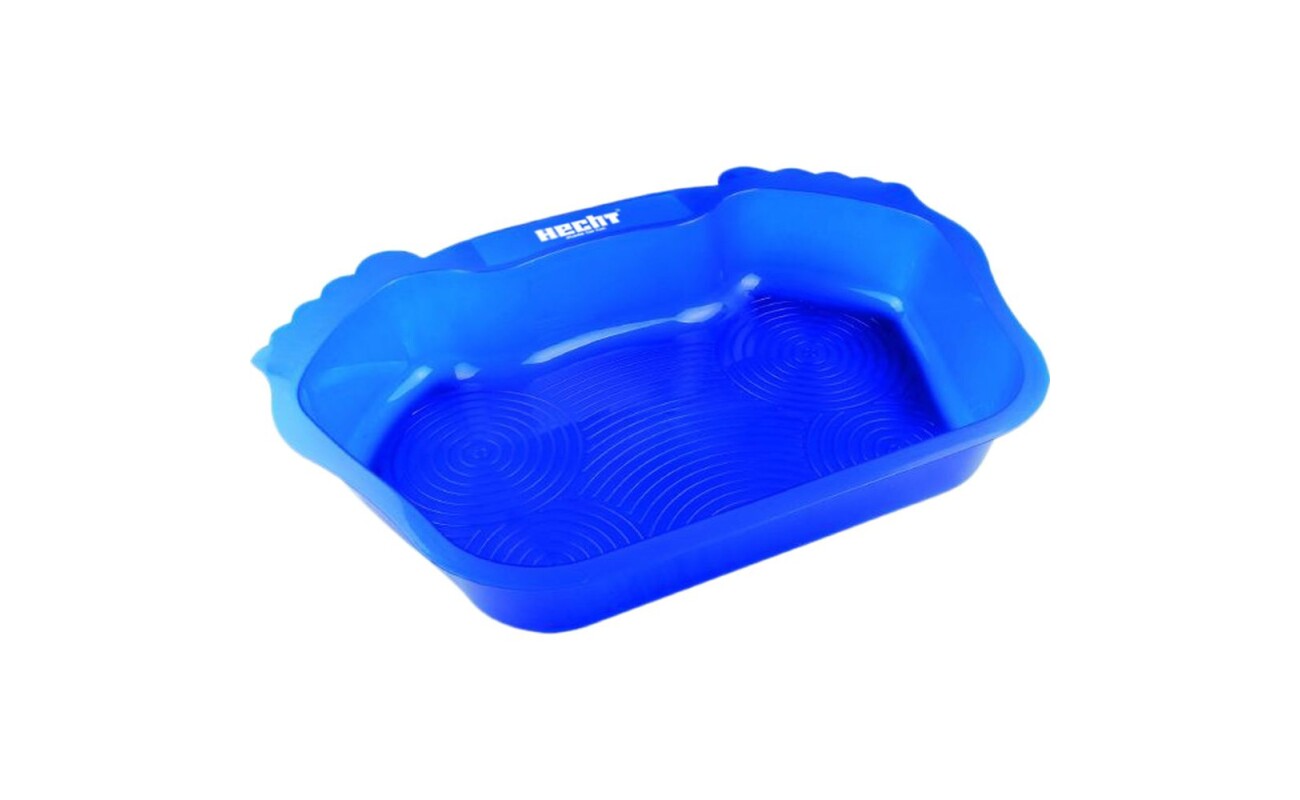 Foot basin for washing feet before entering the pool.