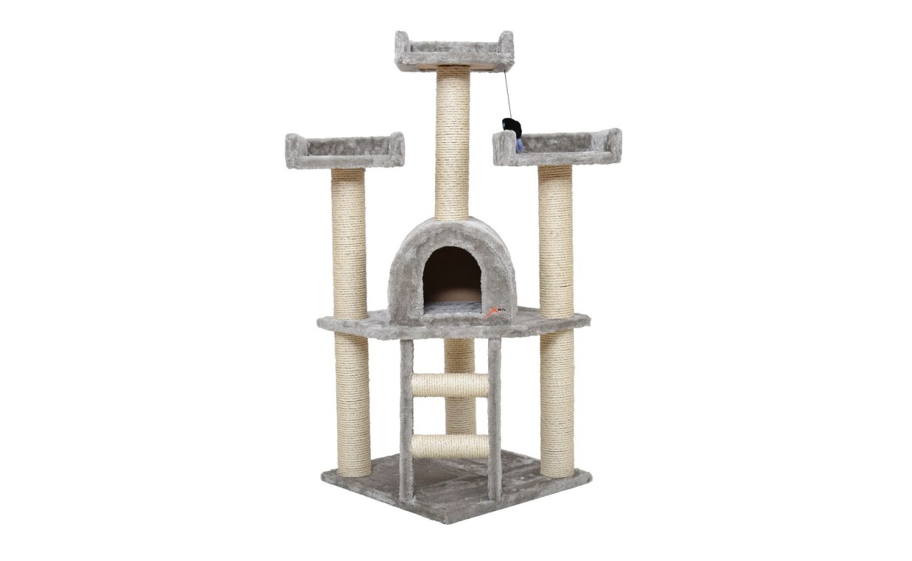 Cat scratcher - dimensions (L x&nbsp;W&nbsp;x&nbsp;H): 50 x&nbsp;50 x&nbsp;115 cm. Made of plush and sisal rope.