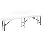 <p>Folding garden bench made of steel-aluminium profiles with comaxit coating. Board made of highly resistant plastic. Board thickness 4 cm.</p>