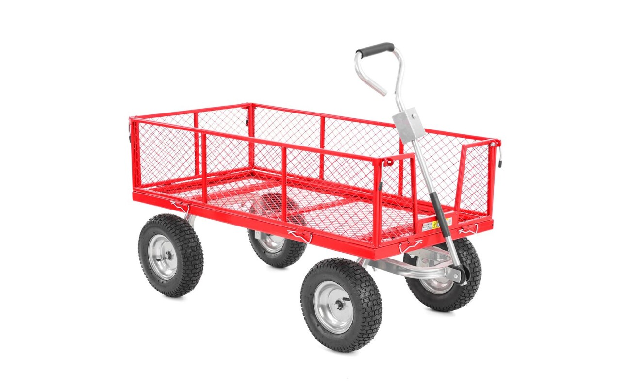 Multifunctional trolley for work not only in the garden. It is equipped with a detachable handle