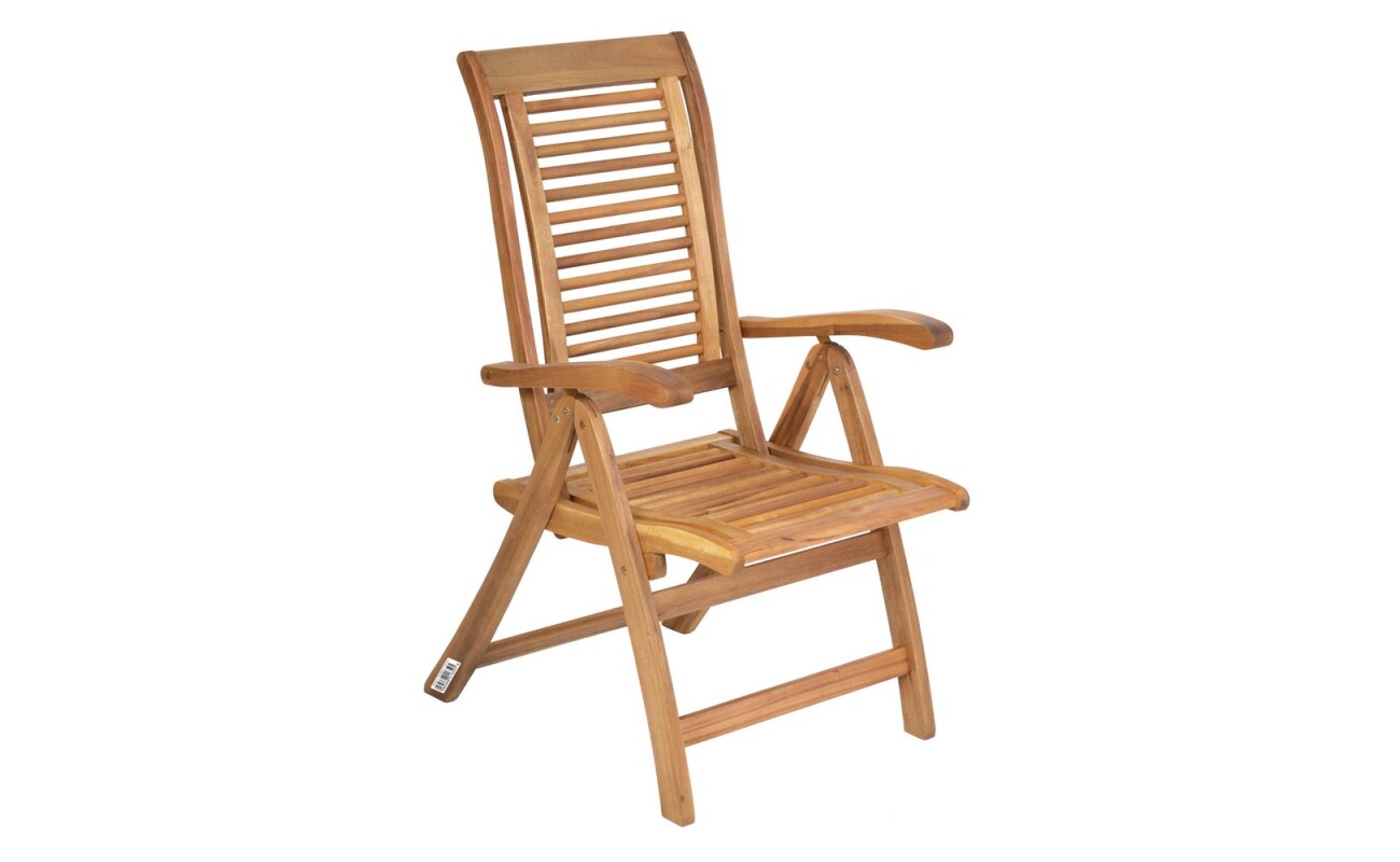 Additional chair for the HECHT CAMBERET SET and HECHT ROYAL SET. Suitable for gardens and terraces. Can be used outdoors with appropriate impregnation. Made of hard natural Acacia. W 58 x D 68 x H 110 cm. Load capacity 160 kg.