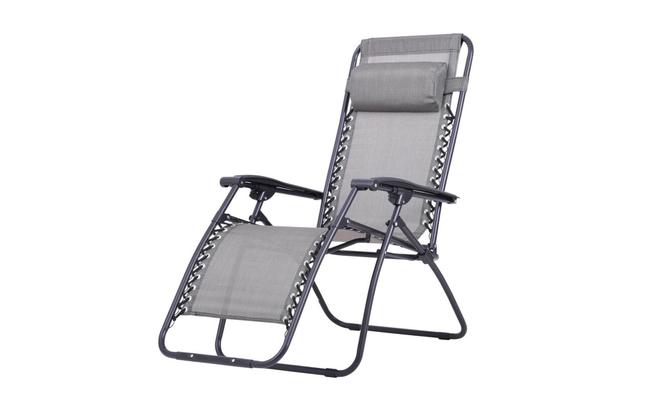Luxury adjustable armchair made of steel tubes. Dimensions: L77xW65xH122/77 cm. Max. load 120 kg.