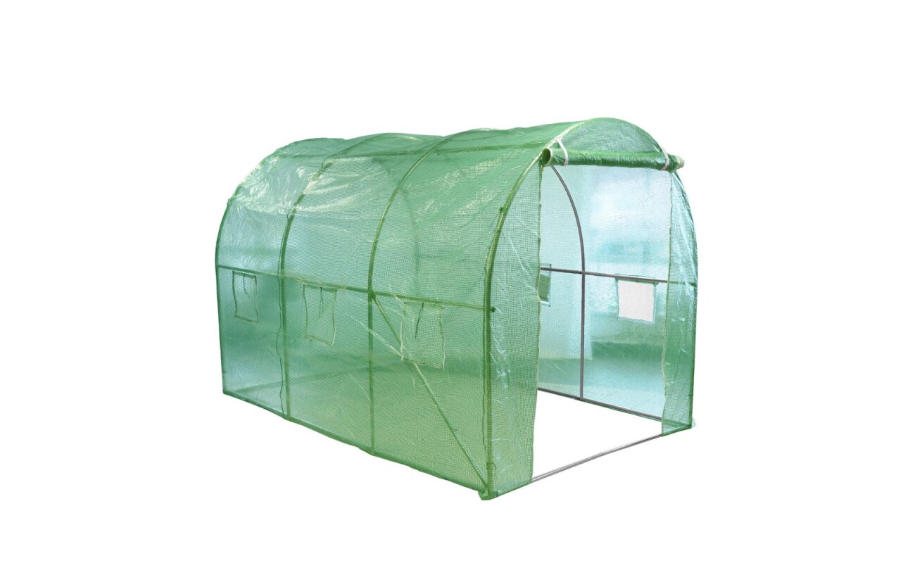 Garden foil with dimensions: 300 x 200 x 200 cm. Spacious foil with a light and durable metal frame. Quality casing made of PE foil