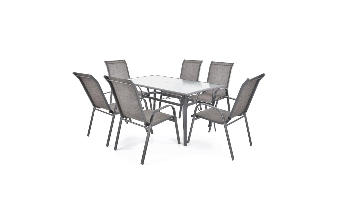Aluminium construction and tempered glass. Suitable for covered garden areas.