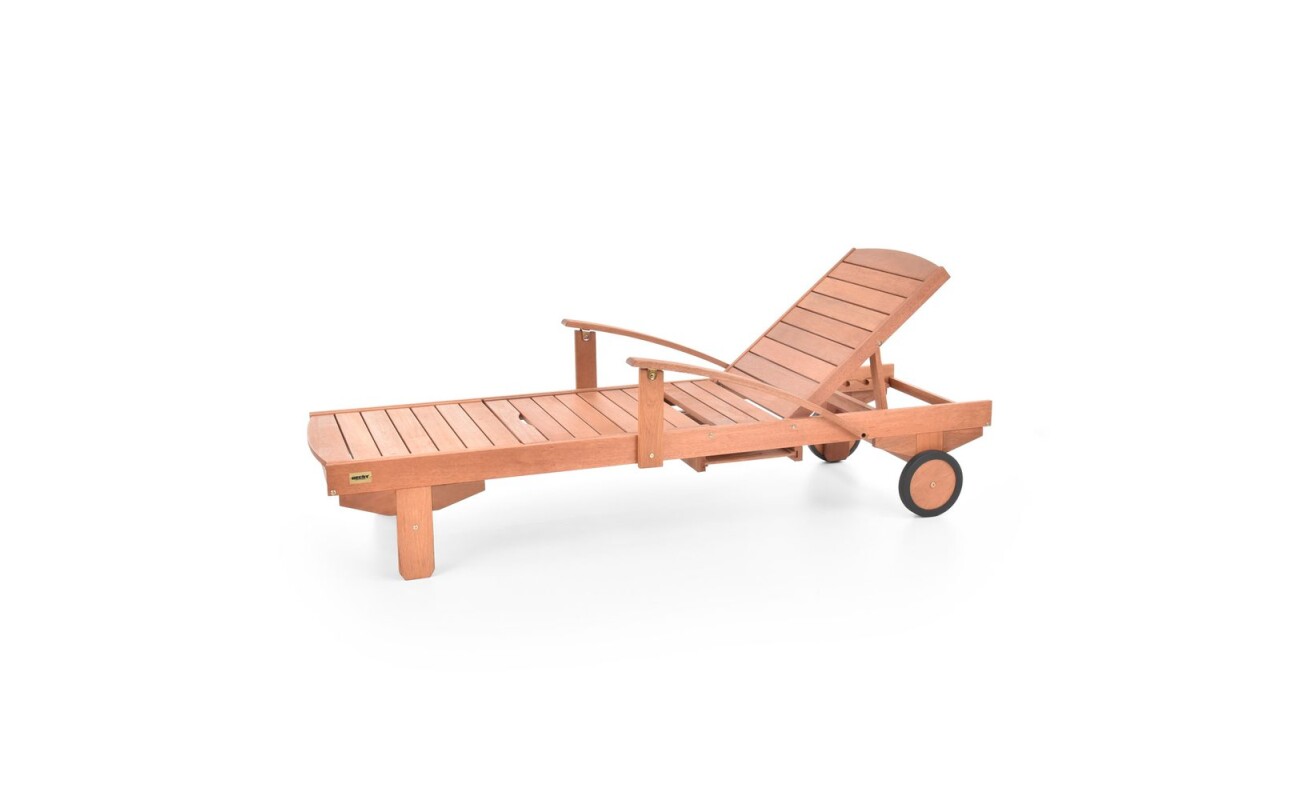 Adjustable garden lounger.&nbsp;Tropical hard wood Meranti. Suitable for sheltered garden areas.