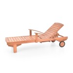 <p>Adjustable garden lounger.&nbsp;Tropical hard wood Meranti. Suitable for sheltered garden areas.</p>