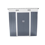 <p>Dimensions (l x w x h): 109 x 184 x 180 cm. Dimensions including roof overhangs (l x w x h): 121 x 195 x 180 cm. Garden shed is made with 20% thicker material than most competing products.</p>