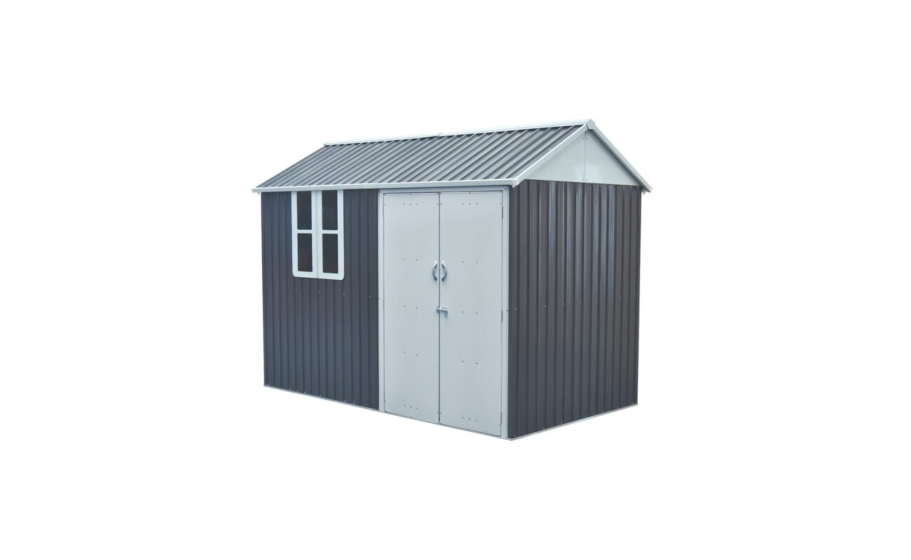 Dimensions (l x w x h): 162 x 290 x 222 cm. Dimensions including roof overhangs (l x w x h): 172 x 302 x 222 cm. Made of material