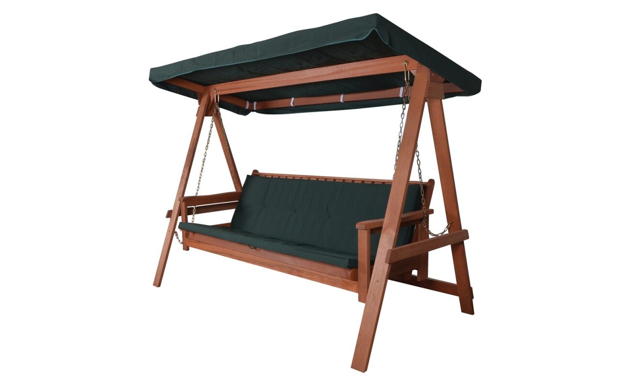 HECHT BAHARU LUX is a luxurious four-poster swing made of natural wood. The basket can be used in a horizontal or vertical position: bench or bed. Dimensions: L235xW120xH178 cm. Max. load is 300kg.