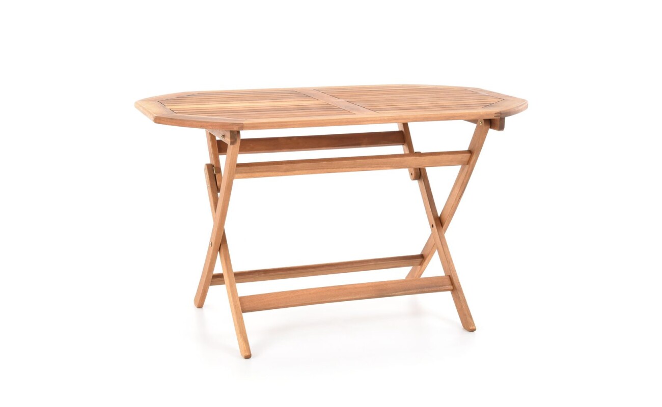 Suitable for use on gardens and terraces. It can be used outdoors using a suitable impregnation. Made of hard and durable natural acacia. W 120 × D 75 × H 72 cm.