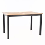 <p>Made of aluminium profiles with comaxit coating. Surface of table