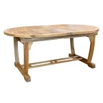 <p>Made of hard natural Acacia. Suitable for use on gardens and terraces. It can be used outdoors using a suitable impregnation. W 180/280 x D 115 x H 76 cm.</p>