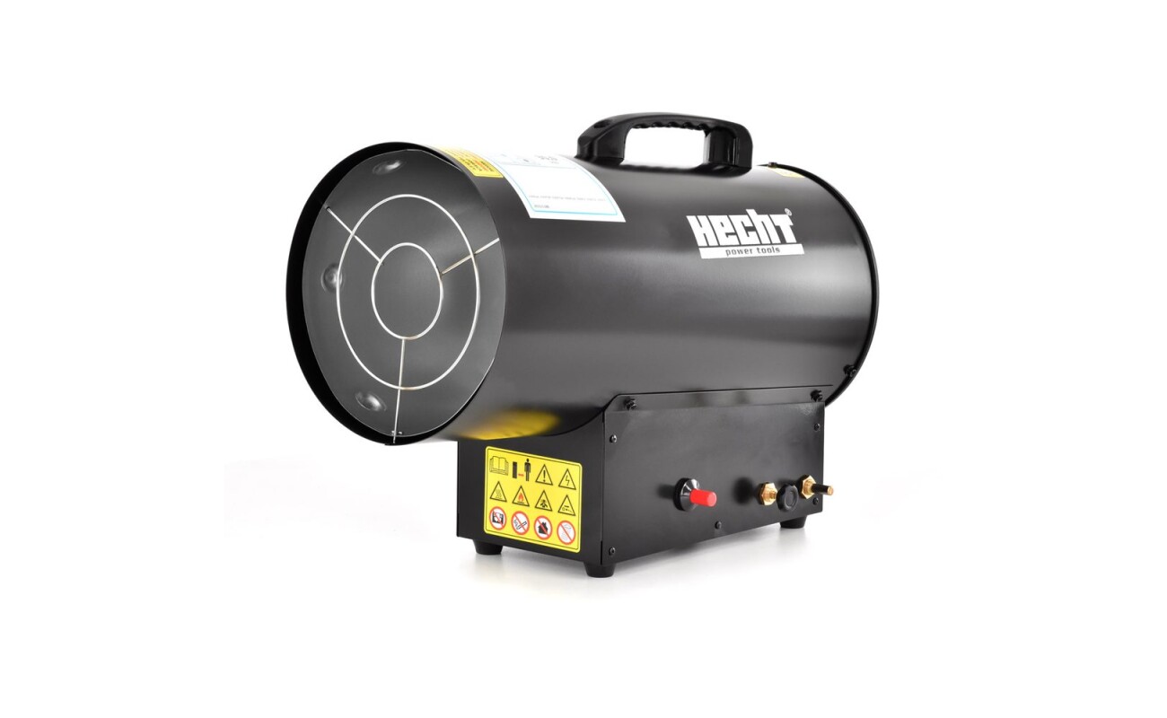 Gas hot air turbine. Power consumption 57 W. Heat output 12–30 kW. Consumption 1.07–2.13 kg / h. Heating space 280 m2. Degree of protection IP44. Weight 6.5 kg.