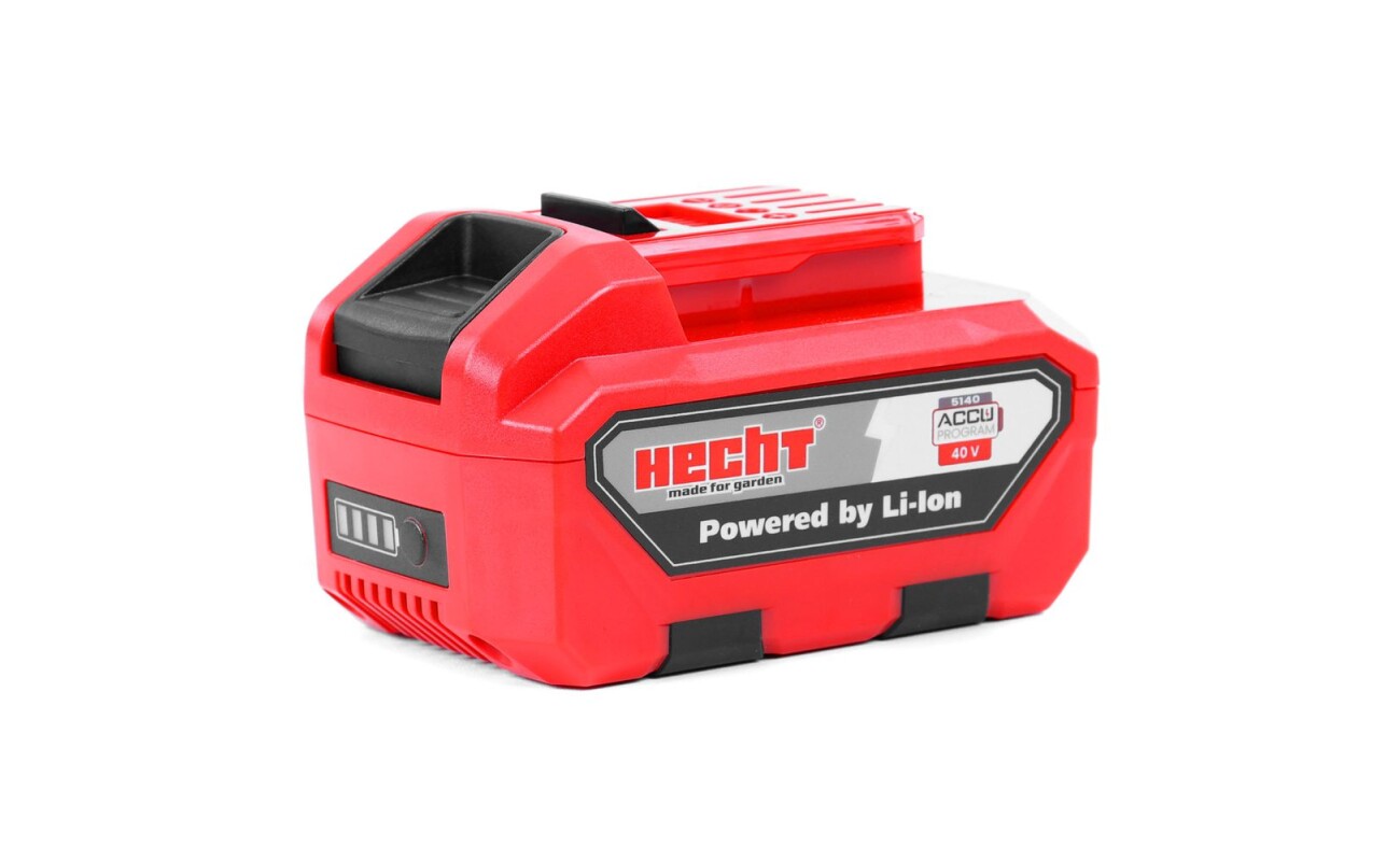 Battery fully compatible with all HECHT products within the Accu programme 5140. Capacity 2.5 Ah